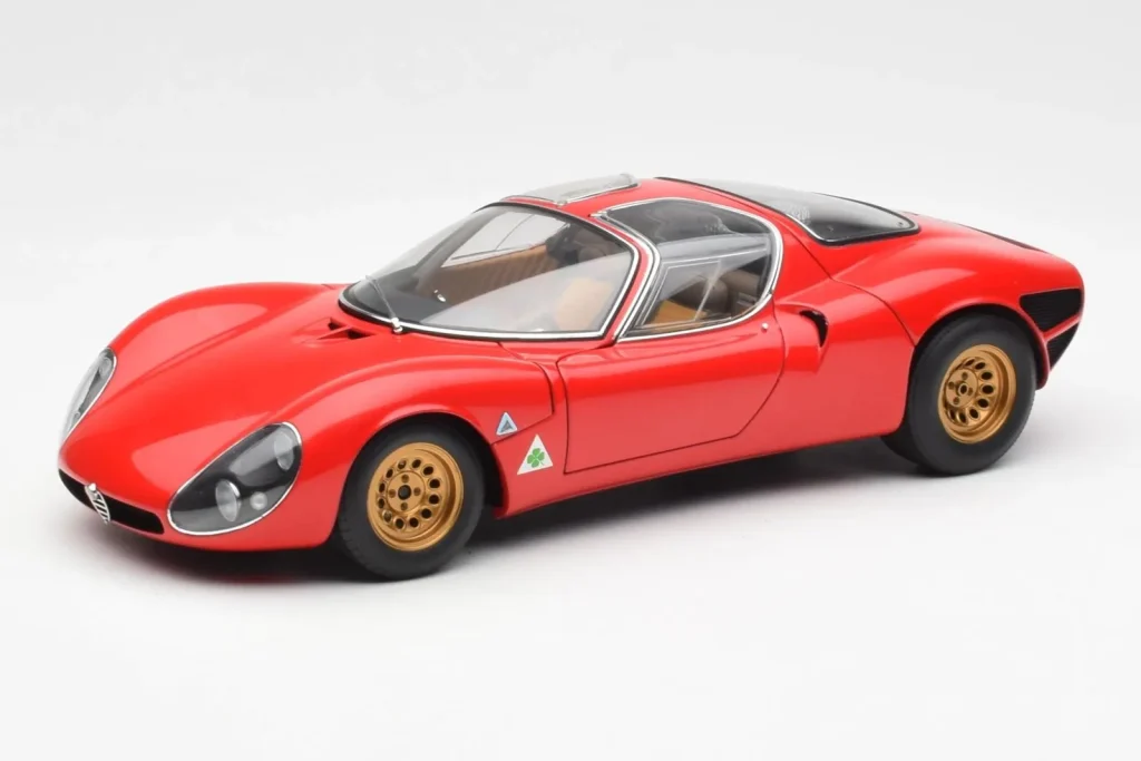 โมเดลรถ 1:18 Alfa Romeo 33 Stradale สีแดง AUTOart (มือสอง)