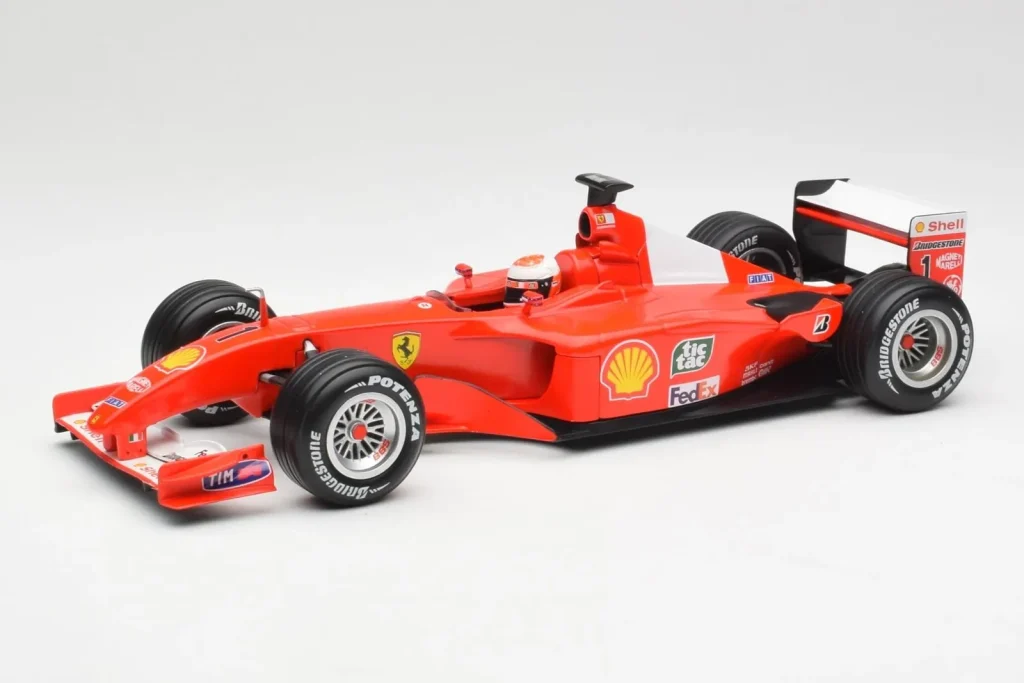 โมเดลรถ 1:18 Ferrari F2001 #1 M. Schumacher F1 World Champion ปี 2001 สีแดง Hot Wheels (มือสอง)