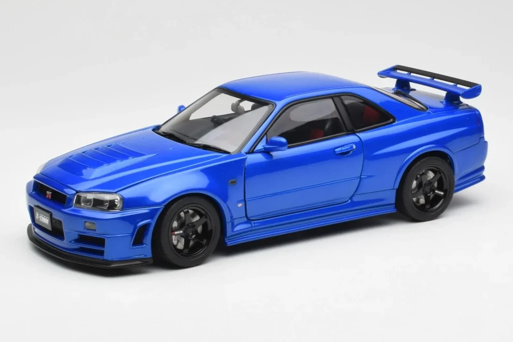 โมเดลรถ 1:18 Nissan Skyline GT-R R34 NISMO Z-Tune Bayside สีน้ำเงิน AUTOart (มือสอง)