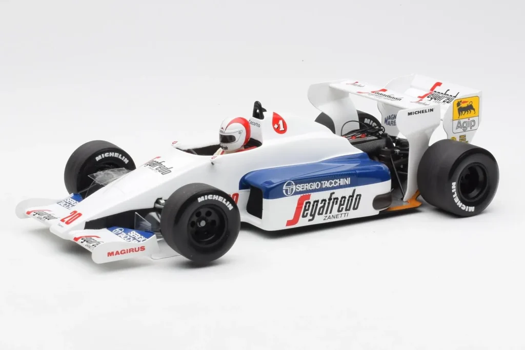 โมเดลรถ 1:18 Toleman Hart TH184 #20 J. Ceccotto French GP ปี 1984 Minichamps (มือสอง)