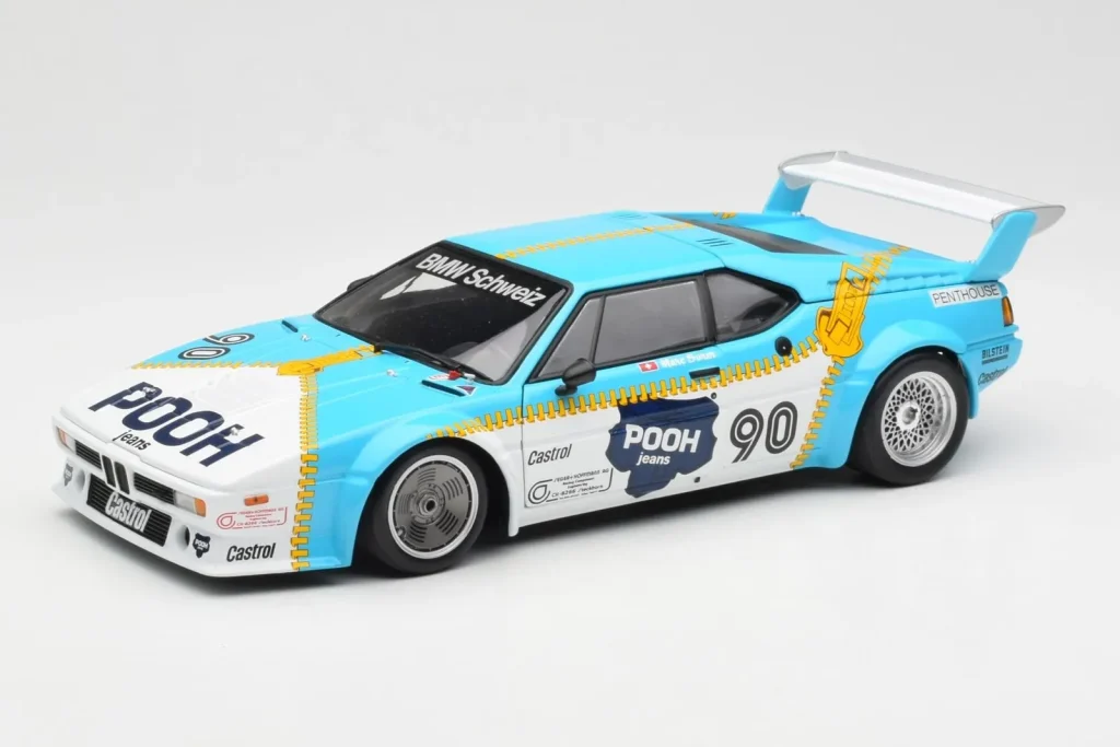 โมเดลรถ 1:18 BMW M1 #90 Pooh Jeans M. Surer Procar Series ปี 1980 Minichamps (มือสอง)