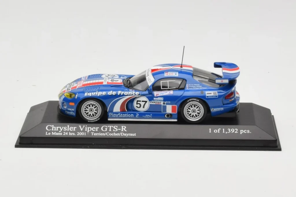 โมเดลรถ 1:43 Dodge Viper GTS-R #57 Terrien / Cochet / Dayraut Le Mans 24 Hours ปี 2001 Minichamps (มือสอง)