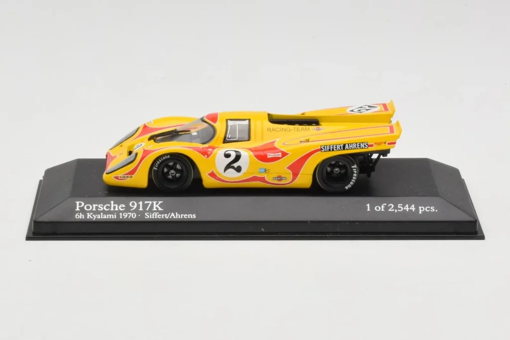 โมเดลรถ 1:43 Porsche 917K #2 J. Siffert / K. Ahrens 9 Hours of Kyalami ปี 1970 Minichamps (มือสอง)