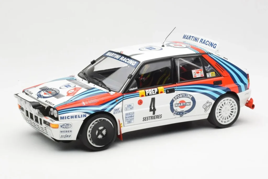 โมเดลรถ 1:18 Lancia Delta HF Integrale Evo Martini #4 D. Auriol / B. Occelli Winner Rally Monte Carlo ปี 1992 Kyosho (มือสอง)