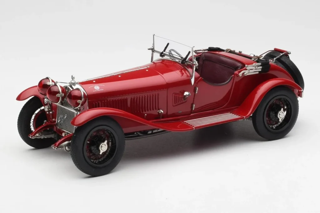 โมเดลรถ 1:18 Alfa Romeo 6C 1750 GS Spider Bordeaux สีแดง CMC (มือสอง)
