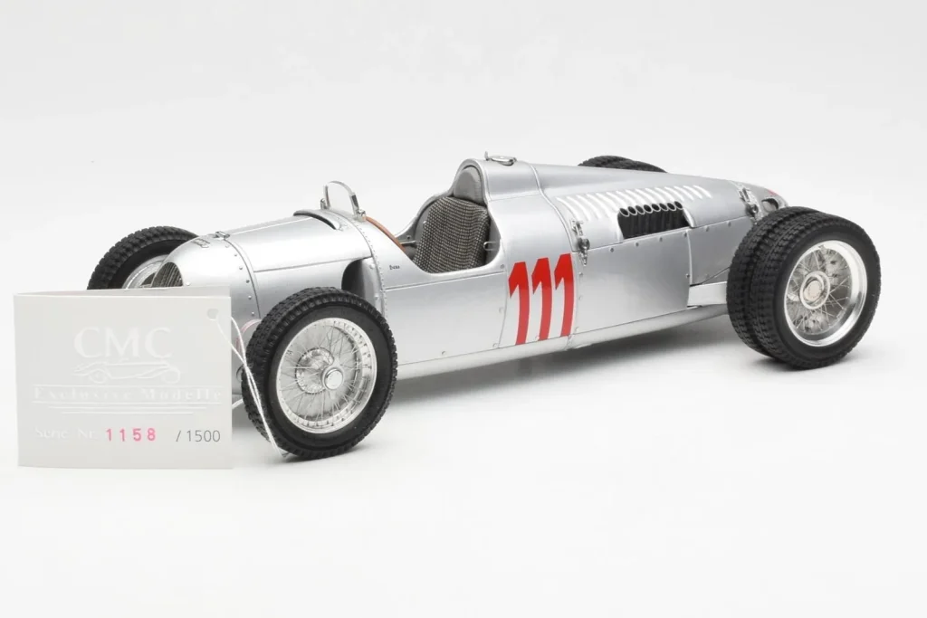 โมเดลรถ 1:18 Auto Union Type C #111 H. Stuck Schauinsland Hillclimb Germany 1937 CMC (มือสอง)