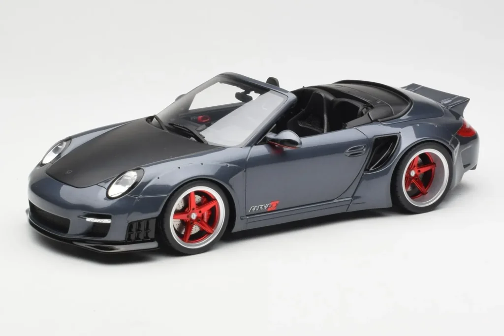 โมเดลรถ 1:18 Porsche 911 997 Cabriolet Liberty Walk สีเทา GT Spirit