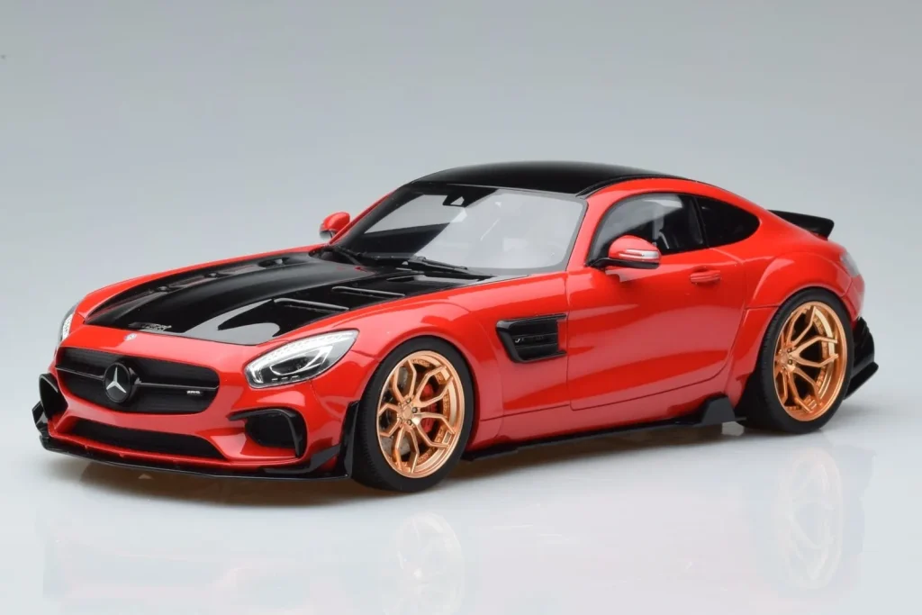โมเดลรถ 1:18 Mercedes AMG GT Prior Design C190 สีแดง GT Spirit (มือสอง)
