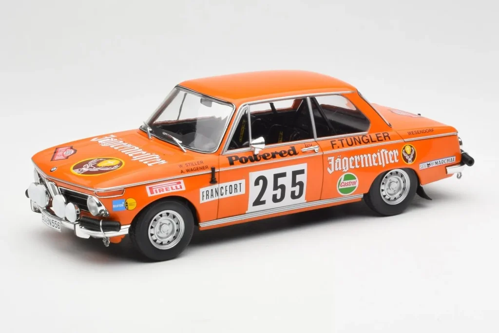 โมเดลรถ 1:18 BMW Jagermeister #255 W. Stiller Rally Monte Carlo 1973 ปี 2002 IXO