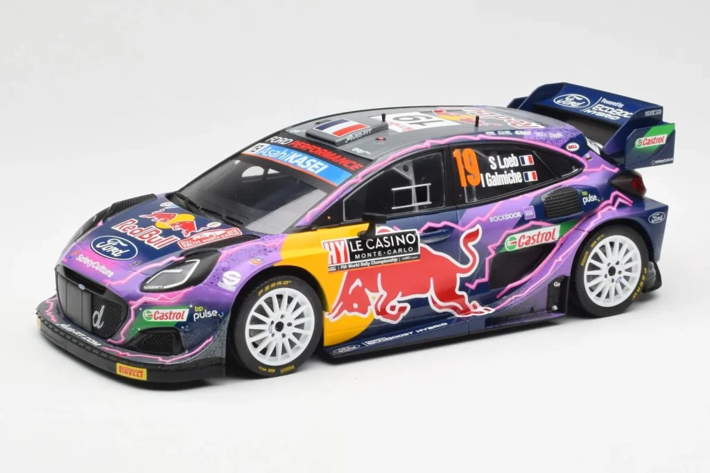 โมเดลรถ 1:18 Ford Puma Rally1 #19 S. Loeb / I. Galmiche Rally Monte Carlo Winner ปี 2022 IXO