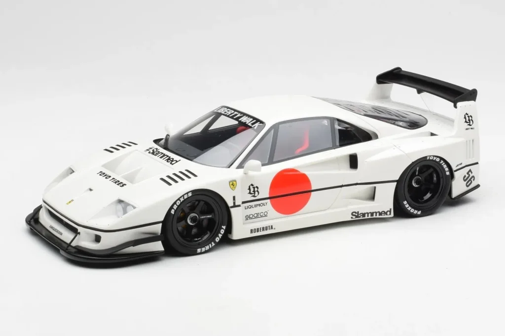 โมเดลรถ 1:18 Ferrari F40 Liberty Walk สีขาว GT Spirit