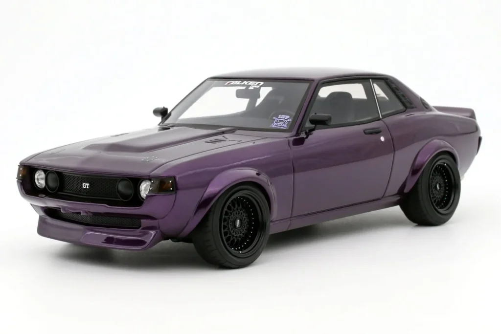 โมเดลรถ 1:18 Toyota Celica RA24 Restomod Midnight สีม่วง Otto