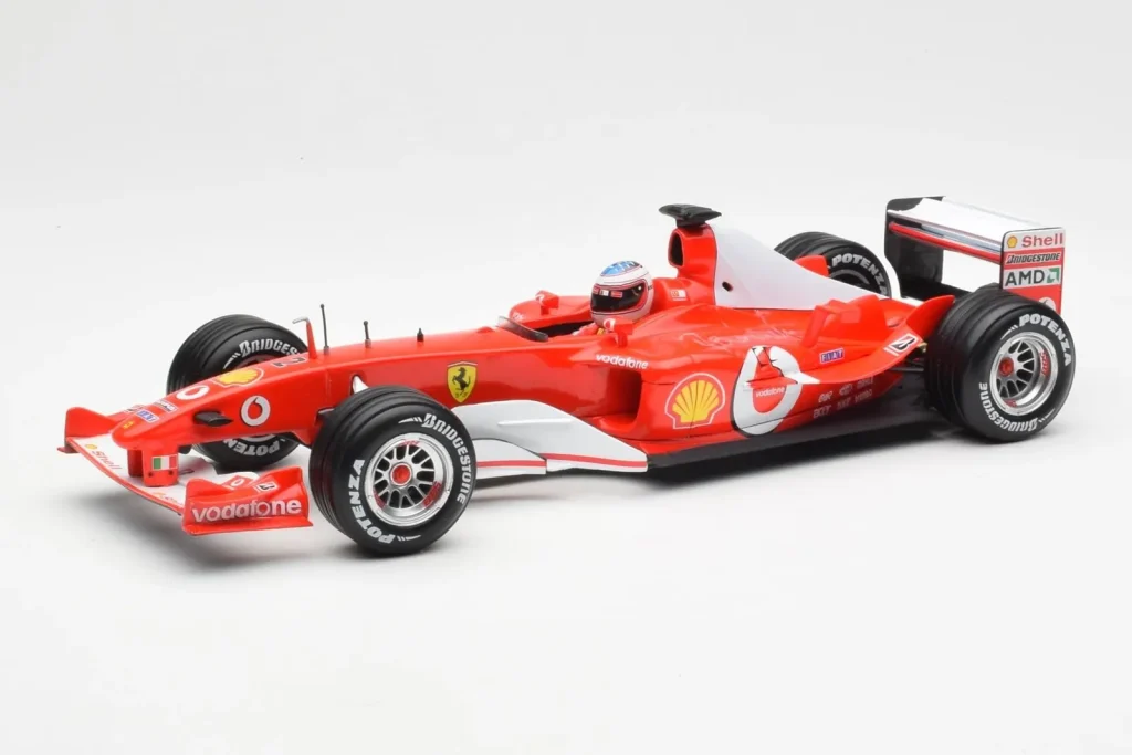 โมเดลรถ 1:18 Ferrari F2003-GA #2 R. Barrichello F1 ปี 2003 Hot Wheels (มือสอง)