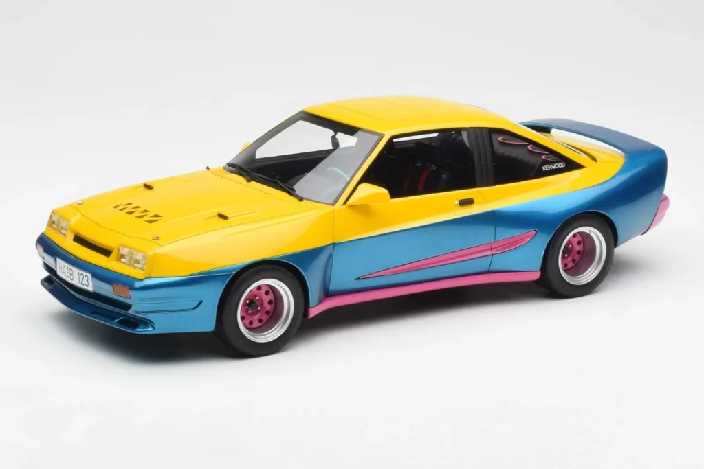 โมเดลรถ 1:18 Opel Manta Yellow Blue BoS Models (มือสอง)
