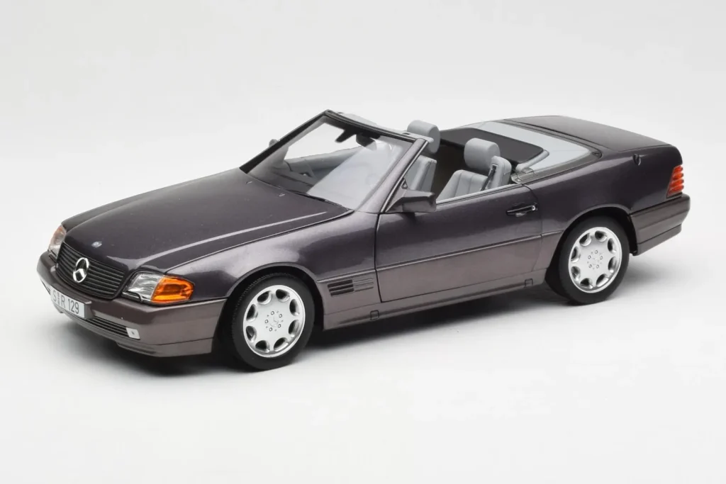 โมเดลรถ 1:18 Mercedes 500 SL R129 Bornit Metallic Dealer Edition Norev (มือสอง)