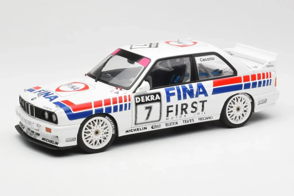 โมเดลรถ 1:18 BMW M3 E30 #7 Fina J. Cecotto DTM ปี 1992 AUTOart (มือสอง)