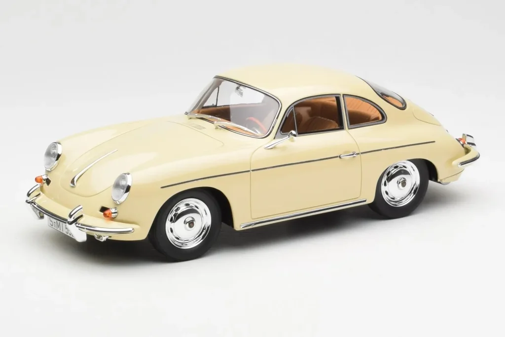 โมเดลรถ 1:18 Porsche 356B Carrera 2 สีงาช้าง GT Spirit (มือสอง)