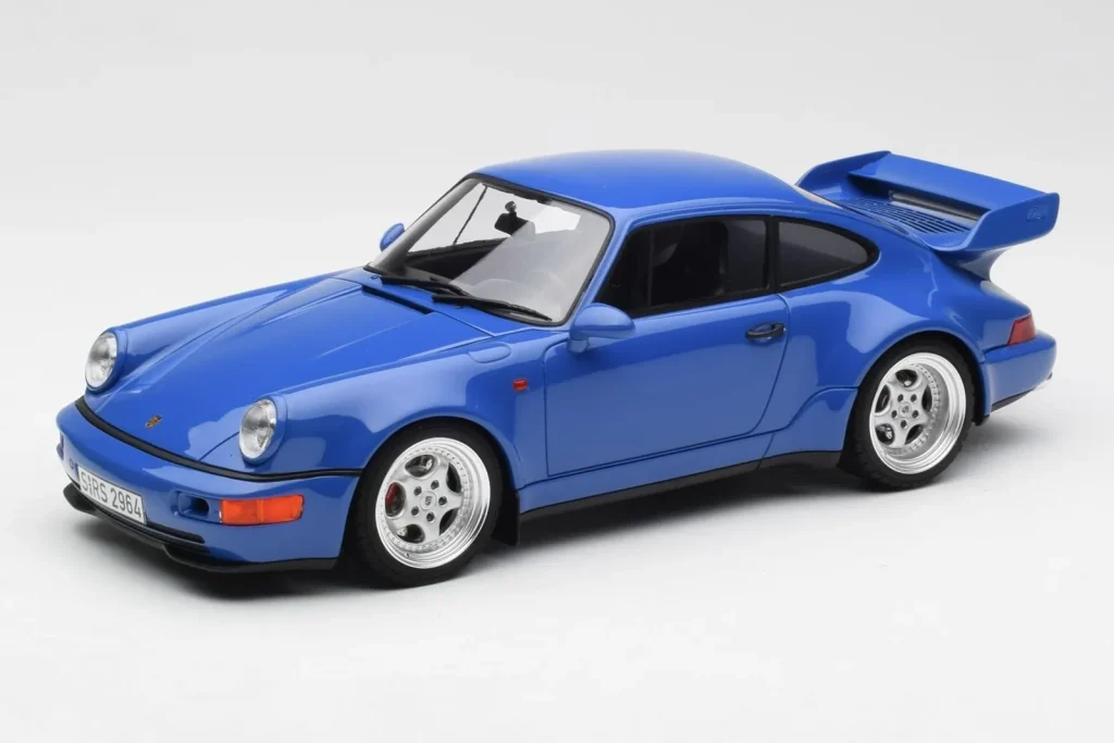 โมเดลรถ 1:18 Porsche 911 964 RS 3.8 สีน้ำเงิน GT Spirit (มือสอง)