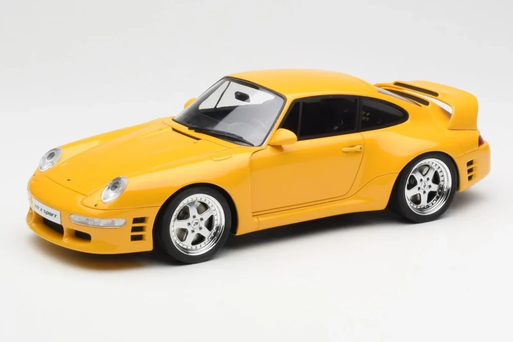โมเดลรถ 1:18 RUF CTR2 993 Sport สีเหลือง GT Spirit (มือสอง)
