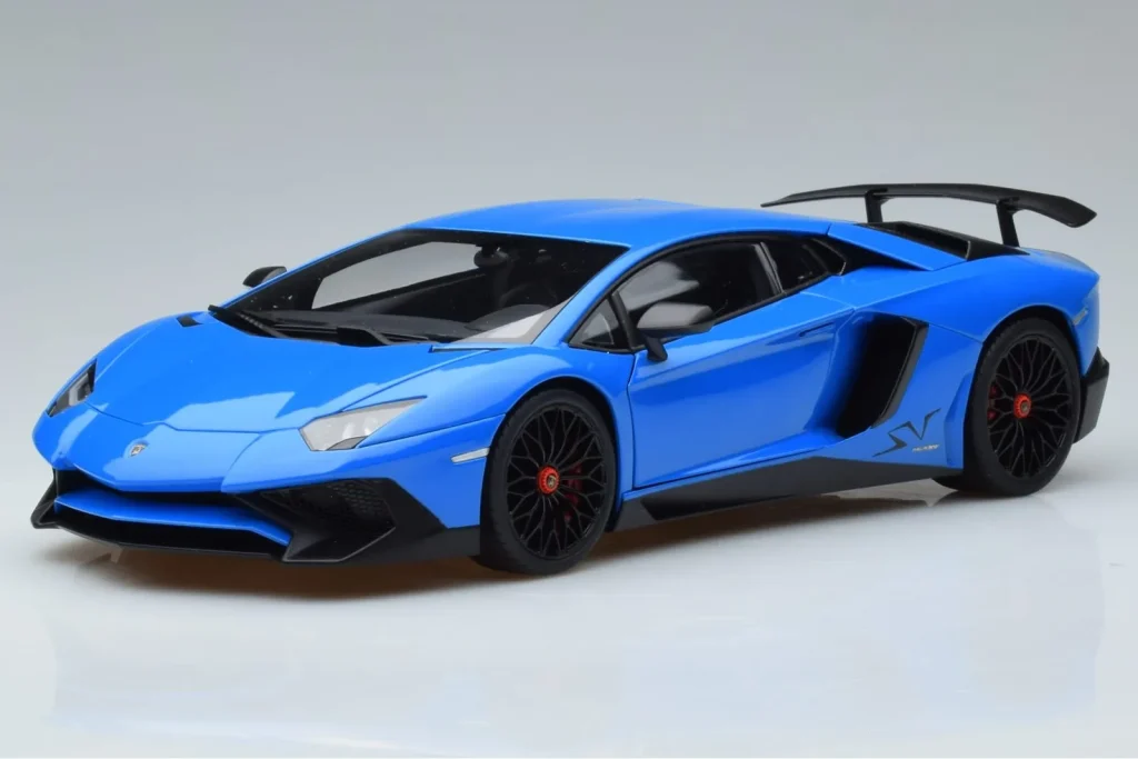โมเดลรถ 1:18 Lamborghini Aventador LP750-4 SV สีน้ำเงิน AUTOart