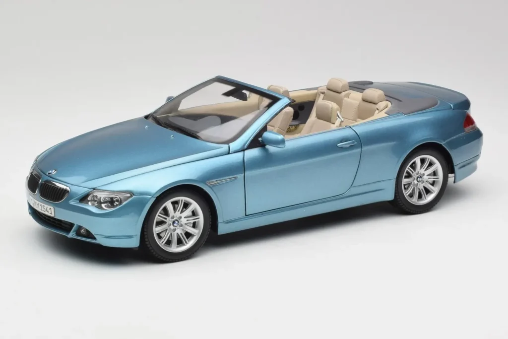 Model 1:18 BMW 6 E64 Cabriolet Light Blue Kyosho