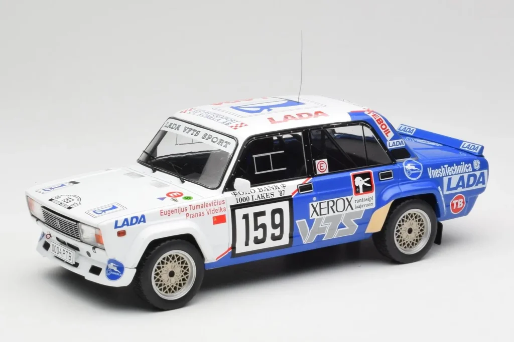 Model 1:18 Lada 2105 VFTS #159 E. Tumalevicius 1000 Lakes Rally year 1987 IXO