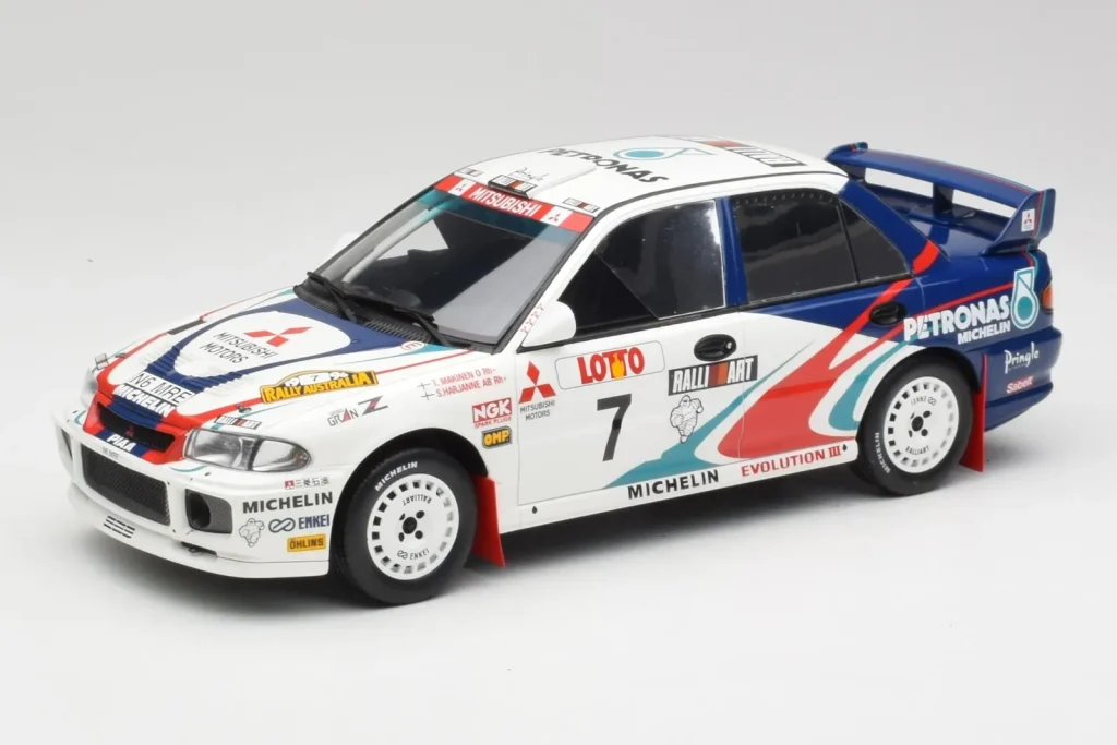 โมเดลรถ 1:18 Mitsubishi Lancer Evo 3 Group A #4 T. Makinen / S. Harjanne Rally Australia ปี 1996 Otto