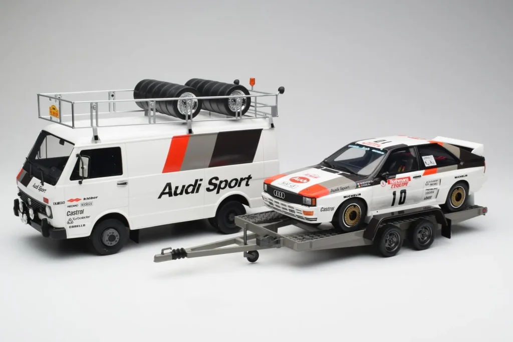 โมเดลรถ 1:18 Audi Quattro A2 M. Mouton / F. Pons Tour de Corse With VW LT35 ปี 1983 Otto
