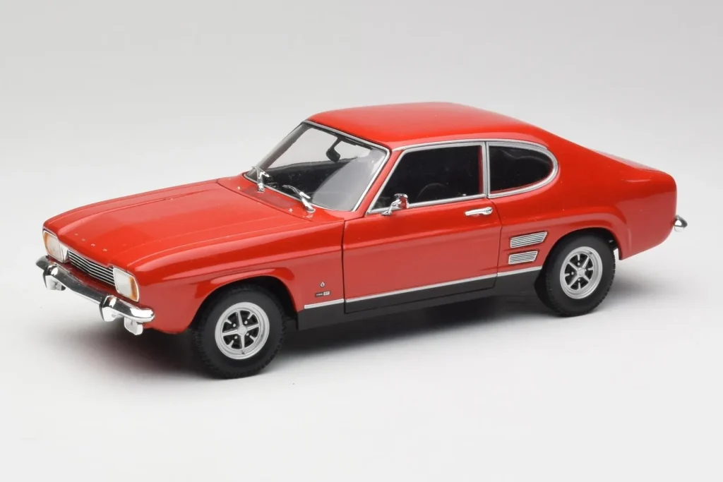 โมเดลรถ 1:18 Ford Capri Mk1 1700 GT สีแดง Minichamps (มือสอง)