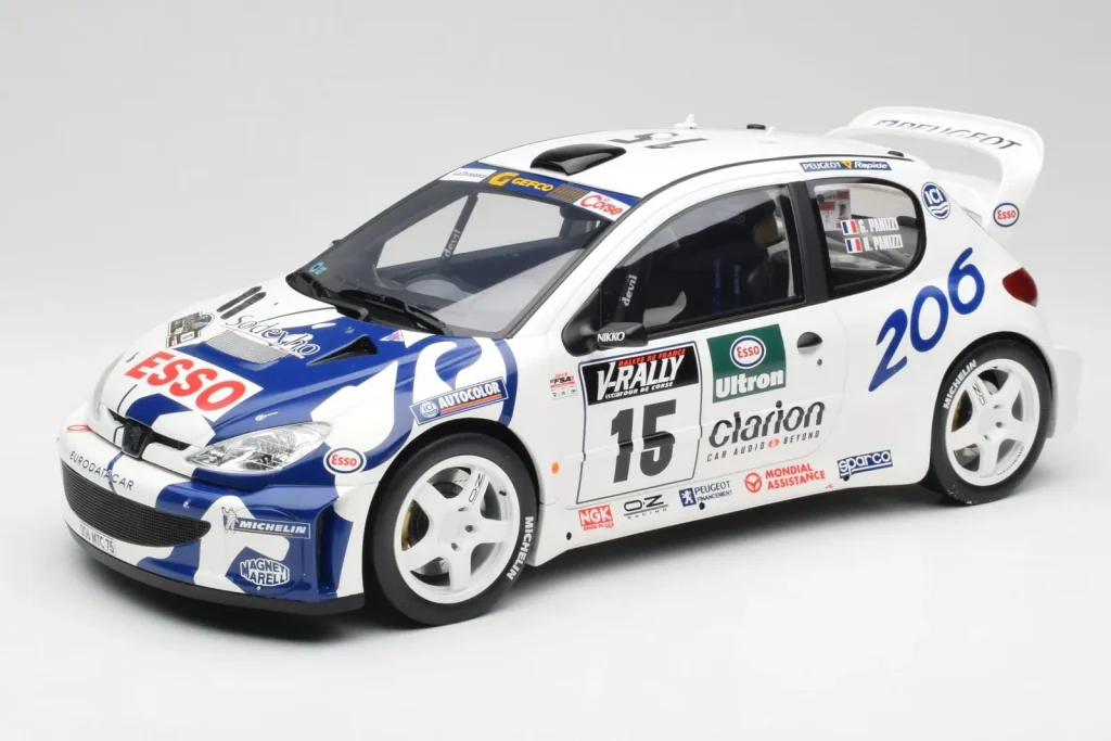 โมเดลรถ 1:12 Peugeot 206 WRC G. Panizzi / H. Panizzi Tour de Corse ปี 1999 Otto