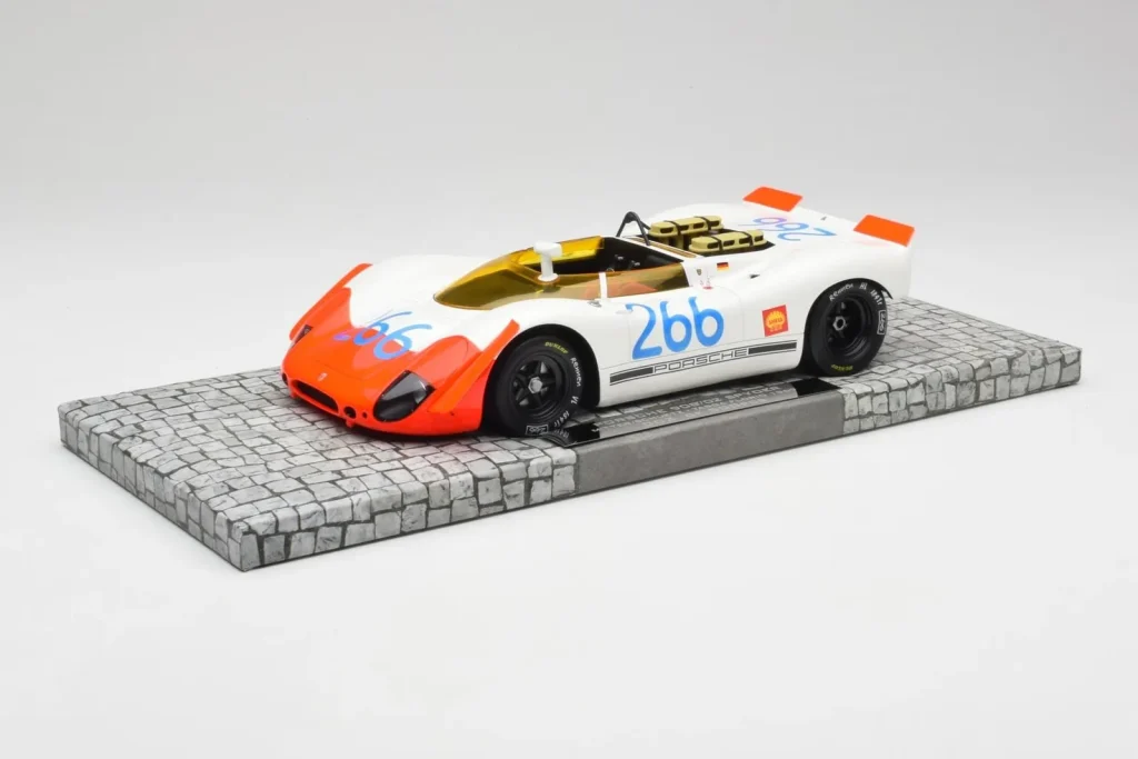 Model 1:18 Porsche 908/02 Spyder #266 G. Mitter / G. Schuetz Targa Florio year 1969 Minichamps