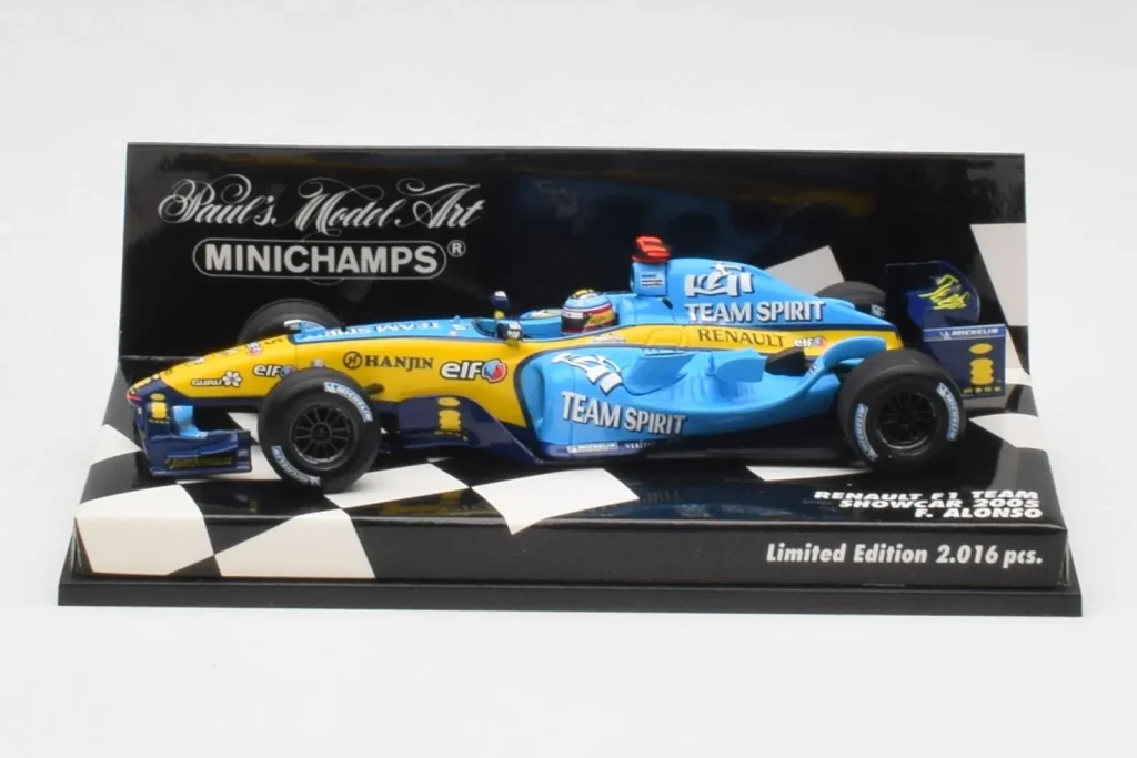 โมเดลรถ 1:43 Renault R25 F. Alonso F1 World Champion Showcar ปี 2005 Minichamps (มือสอง)
