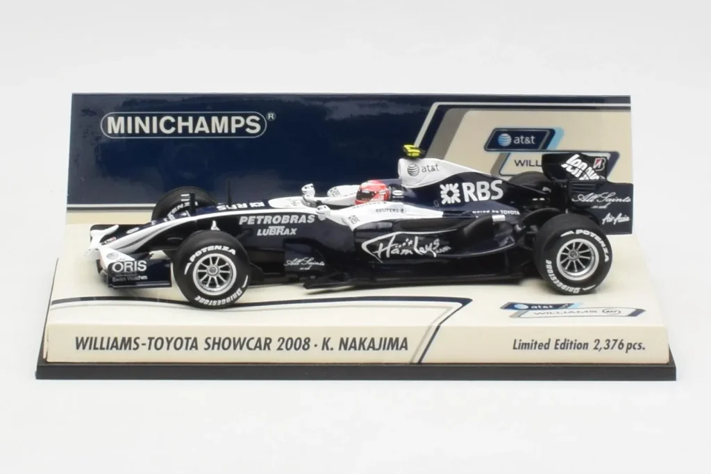 โมเดลรถ 1:43 Williams FW30 K. Nakajima F1 Showcar Version 1 ปี 2008 Minichamps (มือสอง)