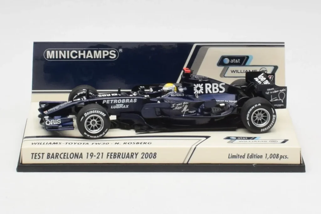 Model 1:43 Williams FW30 N. Rosberg Barcelona Test year 2008 Minichamps
