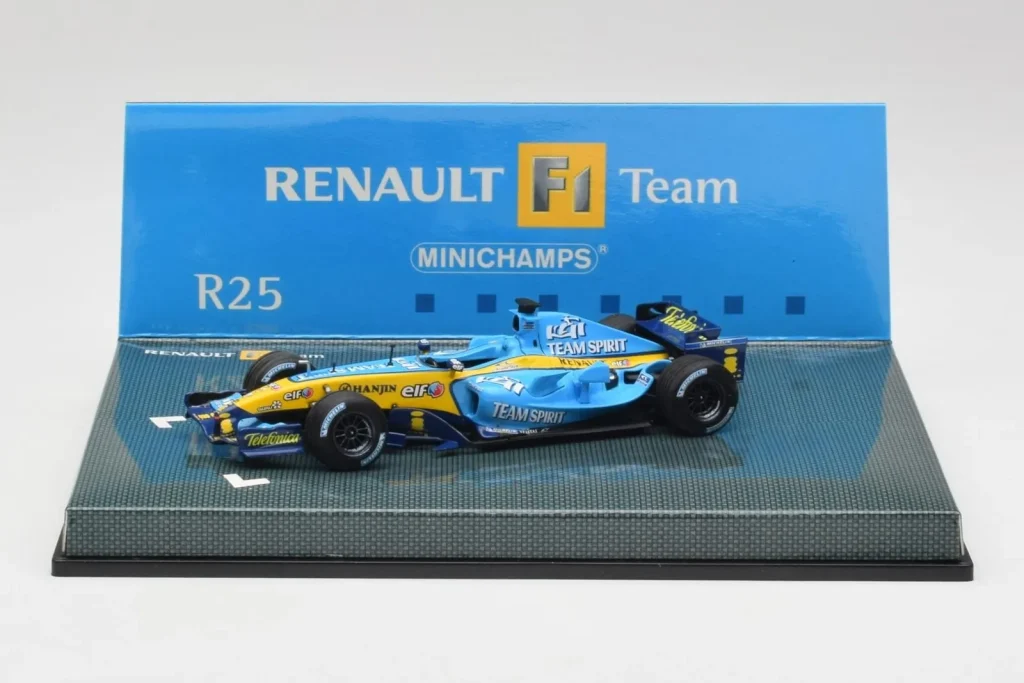 โมเดลรถ 1:43 Renault R25 #1 F. Alonso F1 World Champion ปี 2005 Minichamps (มือสอง)