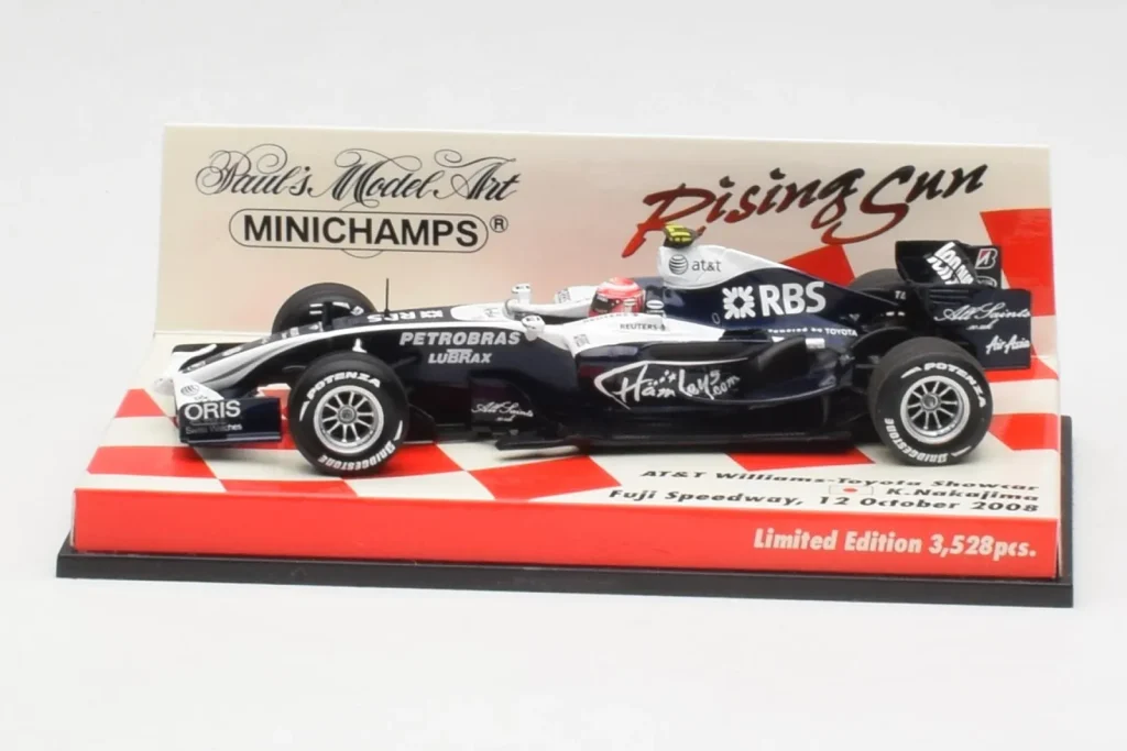 โมเดลรถ 1:43 Williams FW30 K. Nakajima F1 Showcar Version 2 ปี 2008 Minichamps (มือสอง)