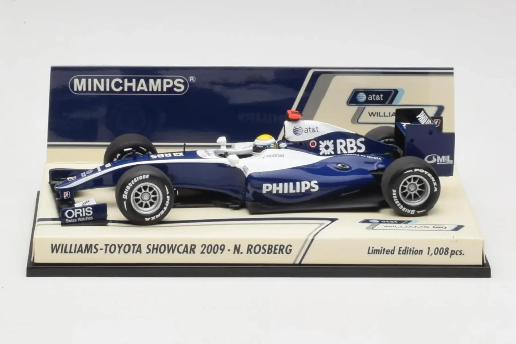 โมเดลรถ 1:43 Williams FW31 N. Rosberg F1 Showcar ปี 2009 Minichamps (มือสอง)