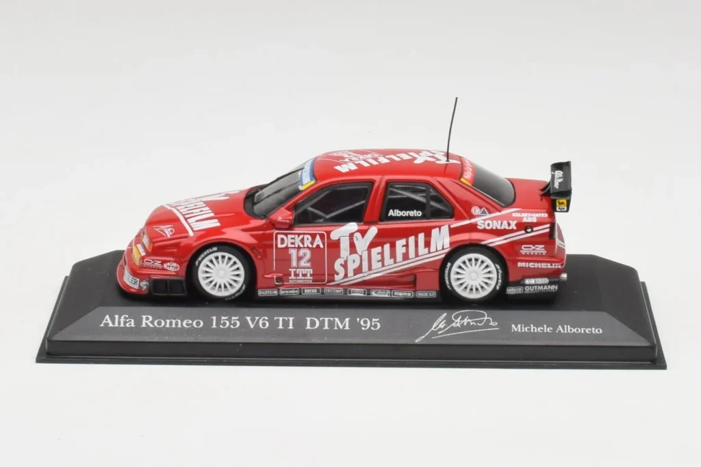 车型 1:43 Alfa Romeo 155 V6 #12 M. Alboreto DTM 年 1995 Minichamps