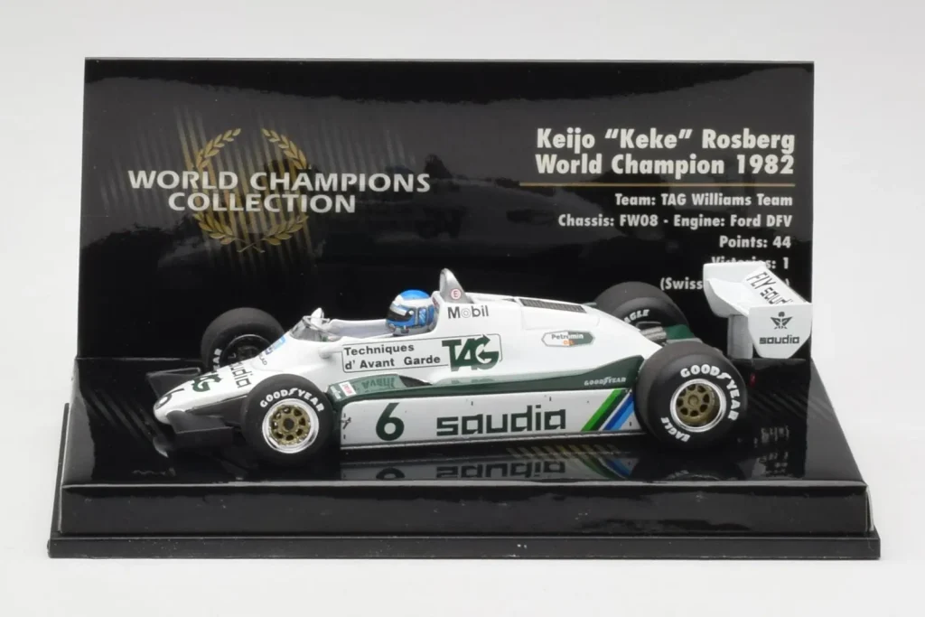 Model 1:43 Williams FW08 #6 K. Rosberg F1 World Champion year 1982 Minichamps