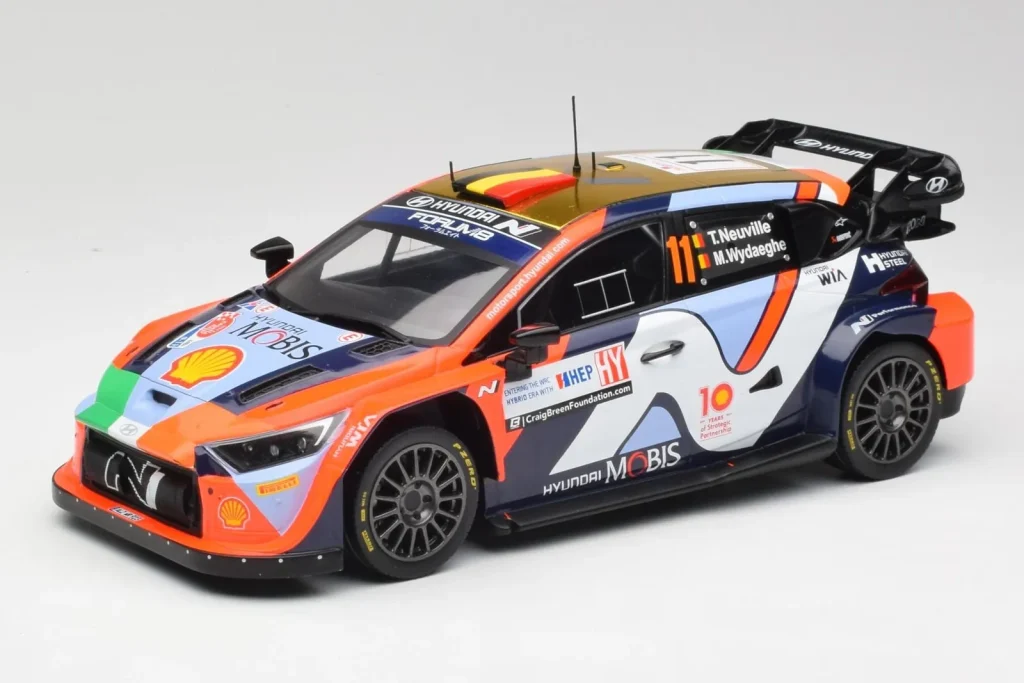Model 1:18 Hyundai i20 N Rally1 #11 T. Neuville / M. Wydaeghe Rally Croatia year 2024 IXO