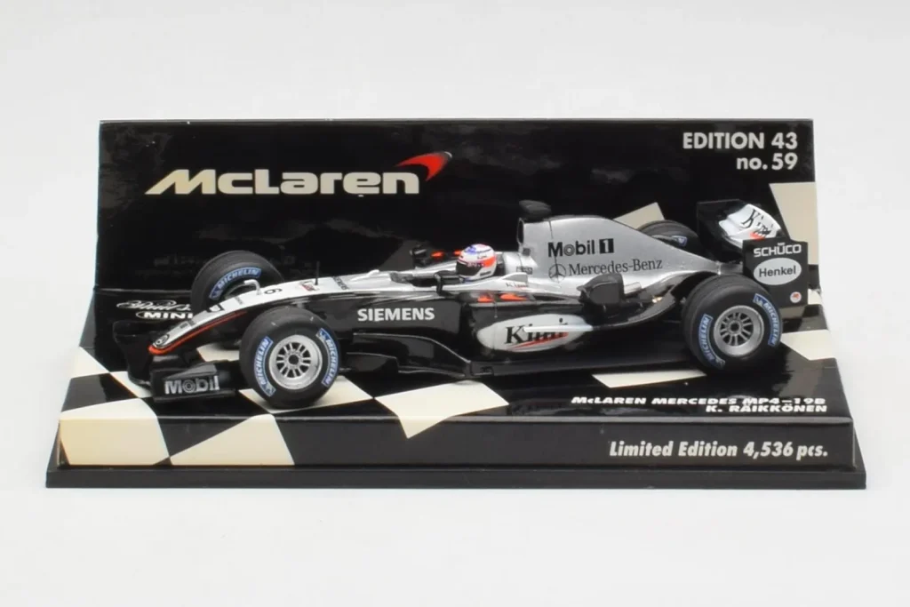 โมเดลรถ 1:43 McLaren MP4-19B #6 K. Raikkonen F1 ปี 2004 Minichamps (มือสอง)