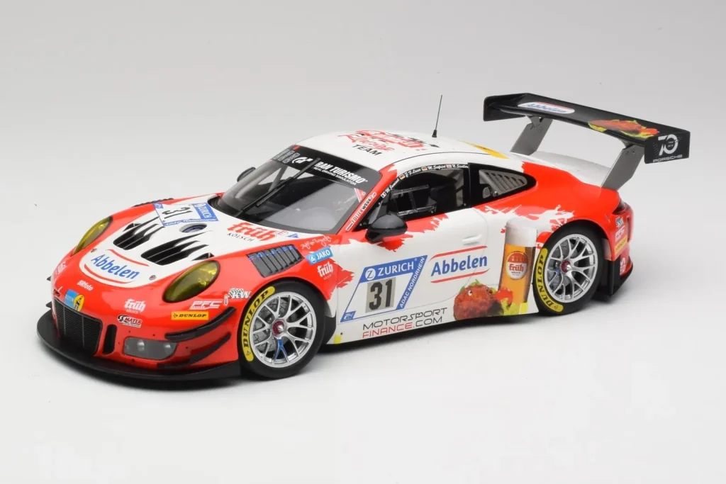 โมเดลรถ 1:18 Porsche 911 GT3 R #31 Frikadelli Racing N. Siedler / M. Seefried 24 Hours Nürburgring ปี 2018 Minichamps (มือสอง)