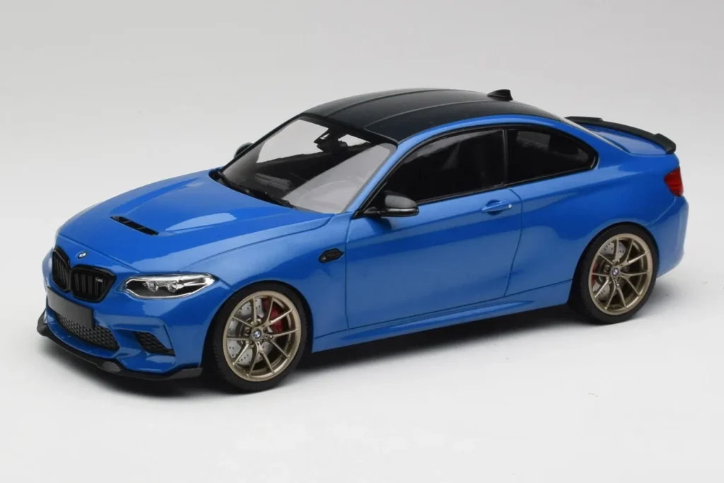 Model 1:18 BMW M2 F87 CS Misano Blue & Gold Wheels Minichamps