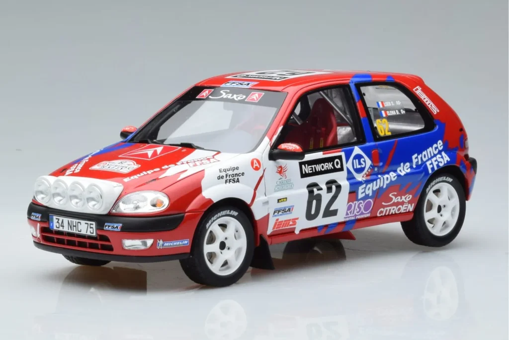Model 1:18 Citroen Saxo VTS Rally RAC year 2000 Otto