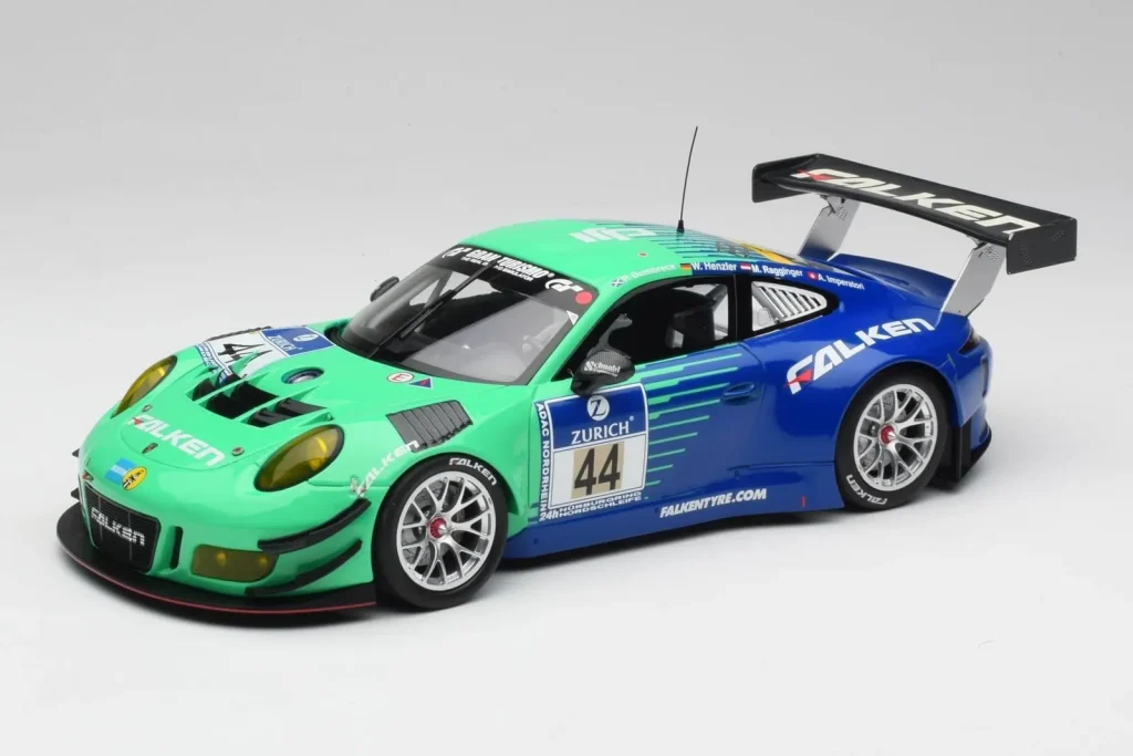 โมเดลรถ 1:18 Porsche 911 GT3 R #44 Falken Motorsport W. Henzler / P. Dumbreck NBR ปี 2016 Minichamps (มือสอง)