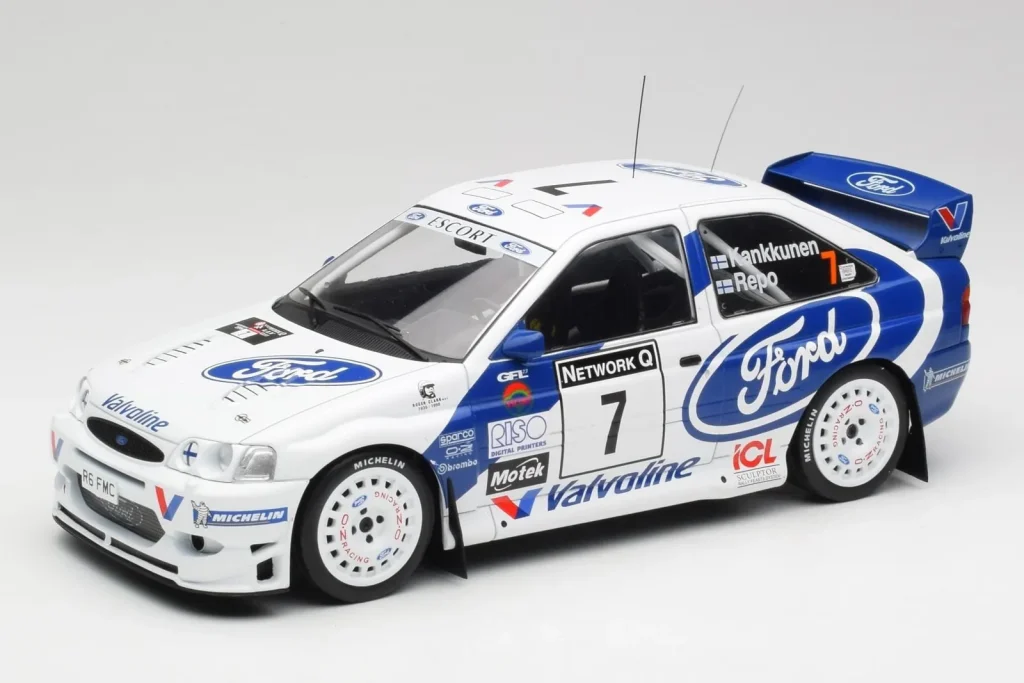 Model 1:18 Ford Escort WRC #7 J. Kankkunen / J. Repo RAC Rally year 1998 IXO