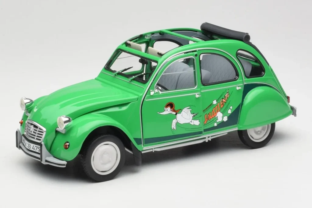 โมเดลรถ 1:18 Citroen 2CV สีเขียว Norev (มือสอง)
