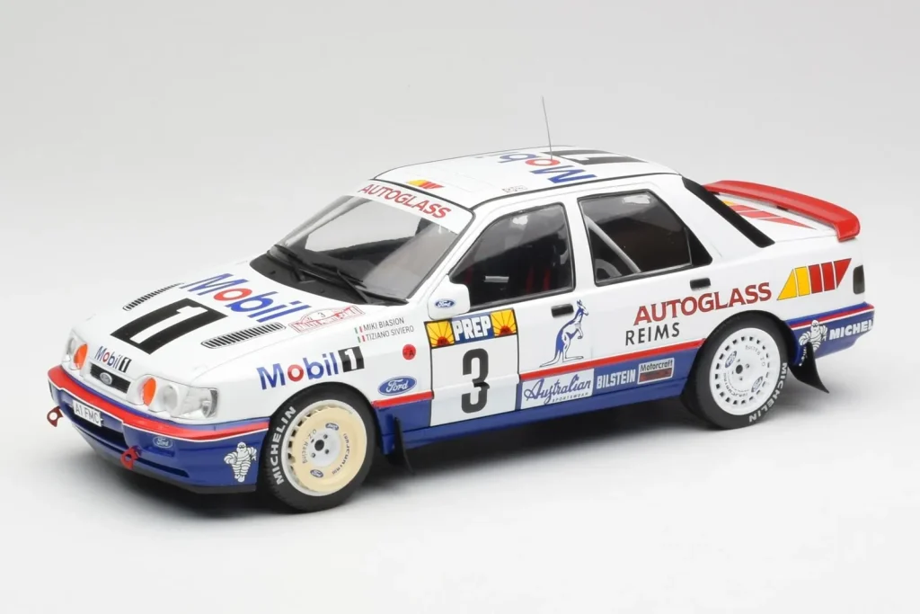 Model 1:18 Ford Sierra RS Cosworth 4×4 #3 M. Biasion / T. Siviero Rally Monte Carlo year 1992 MCG