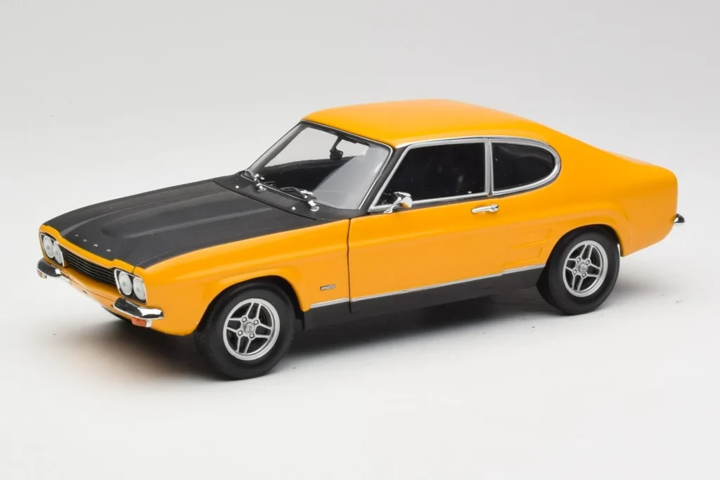 Model 1:18 Ford Capri 2600 RS Signal Yellow With Black Minichamps