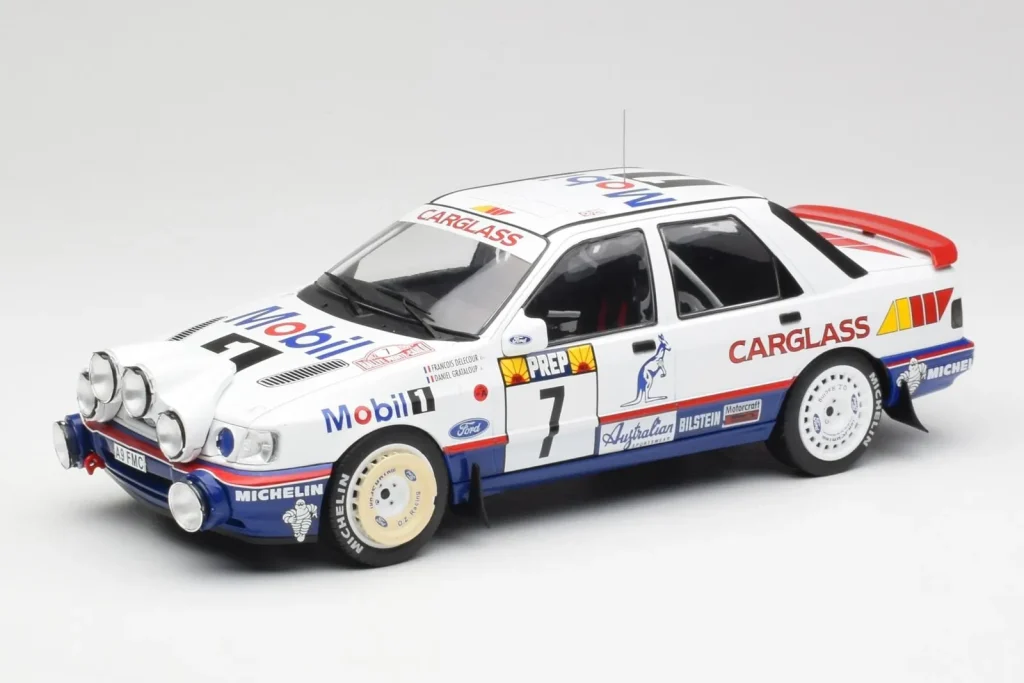 Model 1:18 Ford Sierra RS Cosworth 4×4 #7 F. Delecour / D. Grataloup Rally Monte Carlo year 1992 MCG